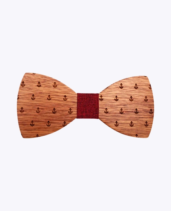 Pajarita Rojo Hombre de Madera «Côme»