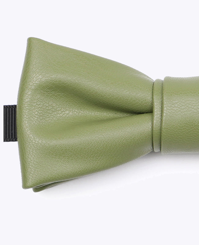 Pajarita Verde Hombre en Cuero «Achille»