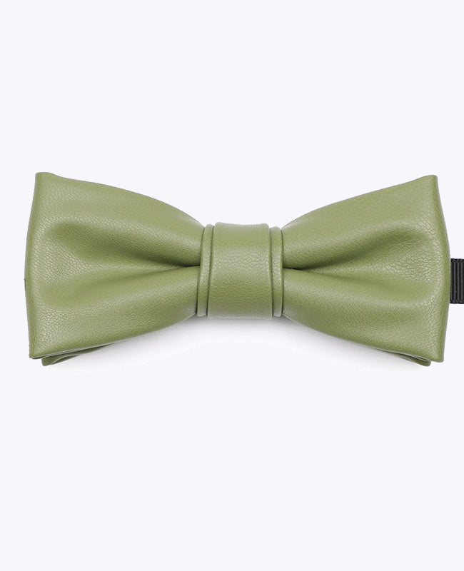 Pajarita Verde Hombre en Cuero «Achille»