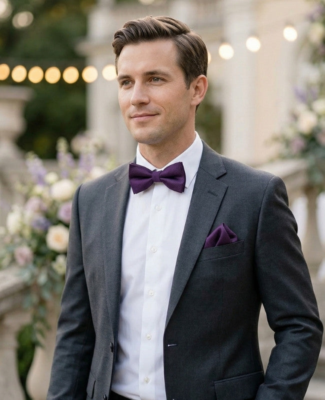 Pañuelo de bolsillo Violeta n°2 en Poliéster «Lucien»