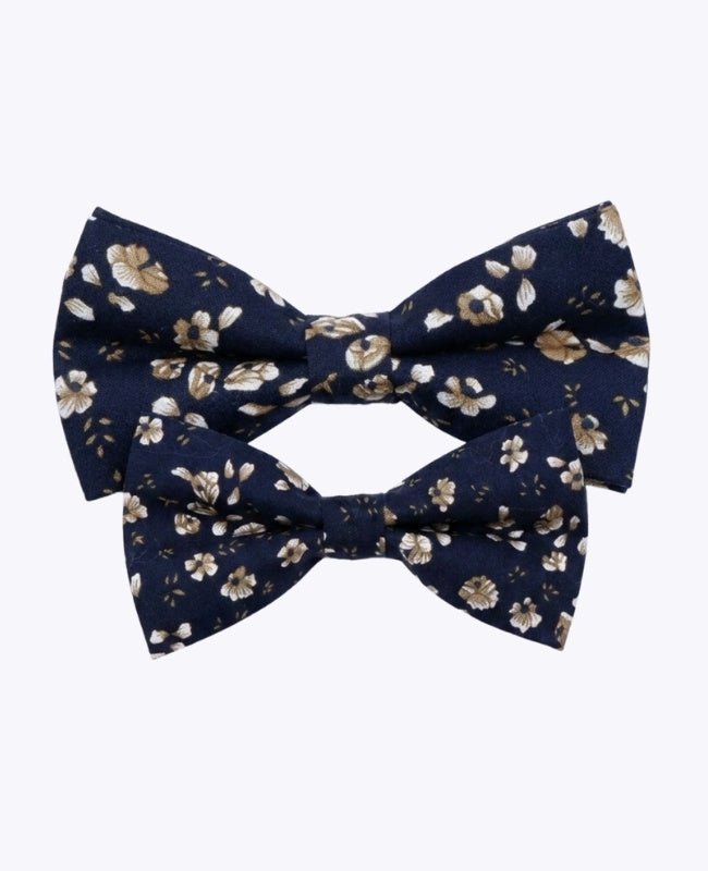 Pajaritas Liberty Azul n°13 Padre e Hijo en Algodón «Gaspard»