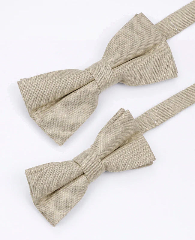 Pajaritas Beige n°2 Padre e Hijo en Lino «Basile»