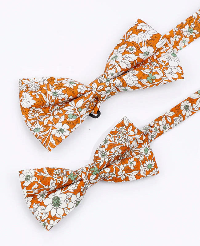 Pajaritas Liberty Naranja Padre e Hijo en Algodón «Clovis»