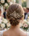 Peineta de novia Floral Dorado n°3 Mujer «Élise»