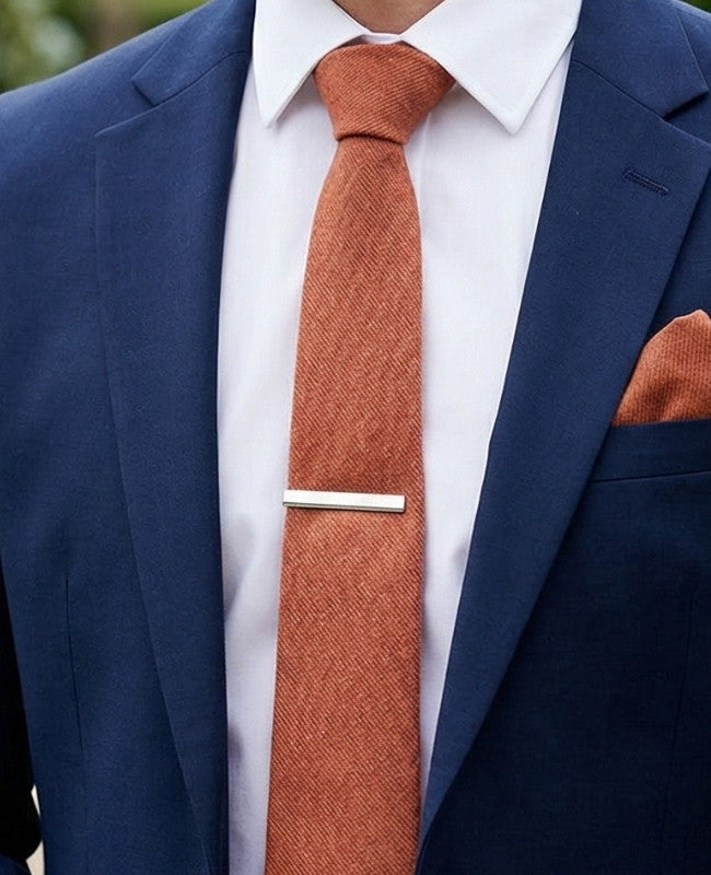 Pasador de corbata Plateado en Metal «Victor»