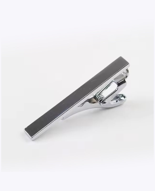 Pinza para Corbata Plateada en Metal «Victor»