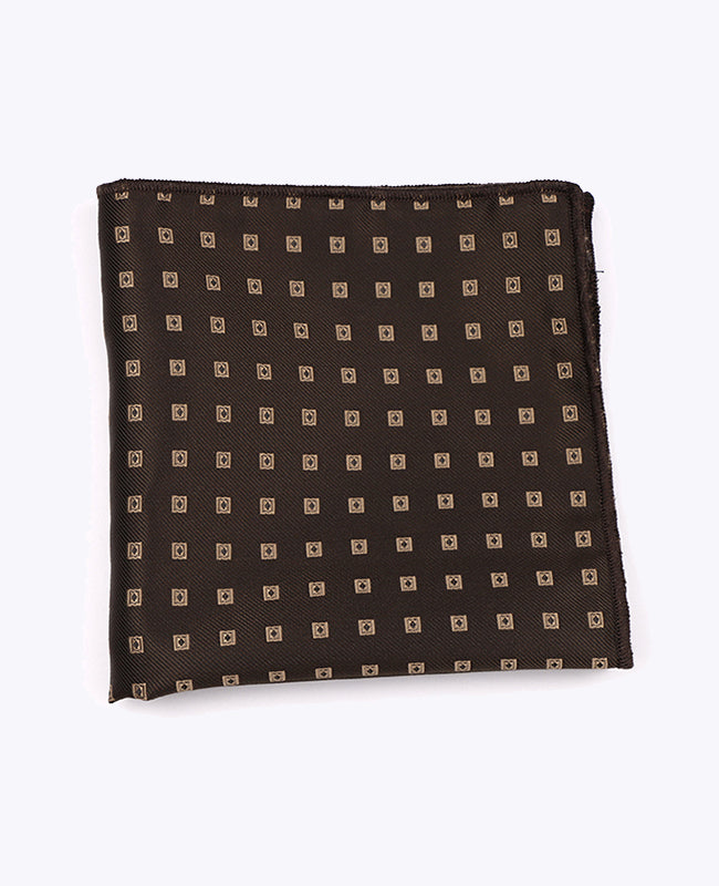 Pañuelo de bolsillo Marrón n°2 Con Estampados en Poliéster «Edmond»