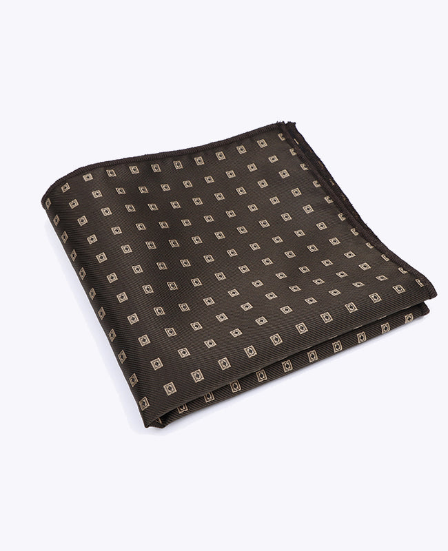 Pañuelo de bolsillo Marrón n°2 Con Estampados en Poliéster «Edmond»