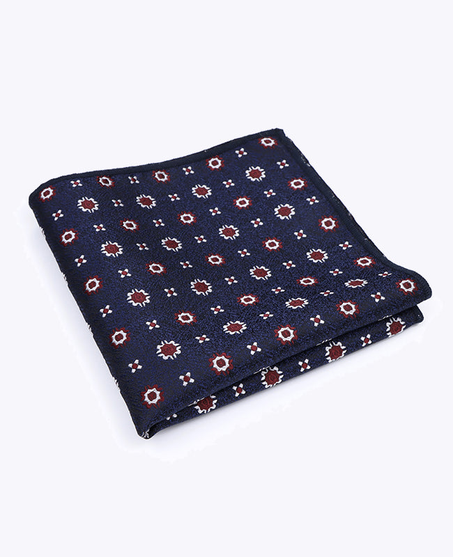 Pañuelo de bolsillo Azul n°1 Con Estampados en Poliéster «Edmond»