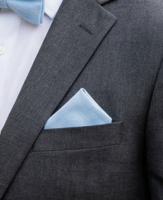 Pañuelo de bolsillo Azul n°2 en Efecto Terciopelo «Simon»