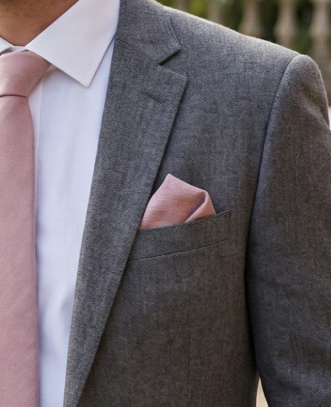 Pañuelo de bolsillo Rosa n°3 en Algodón «Edgard»