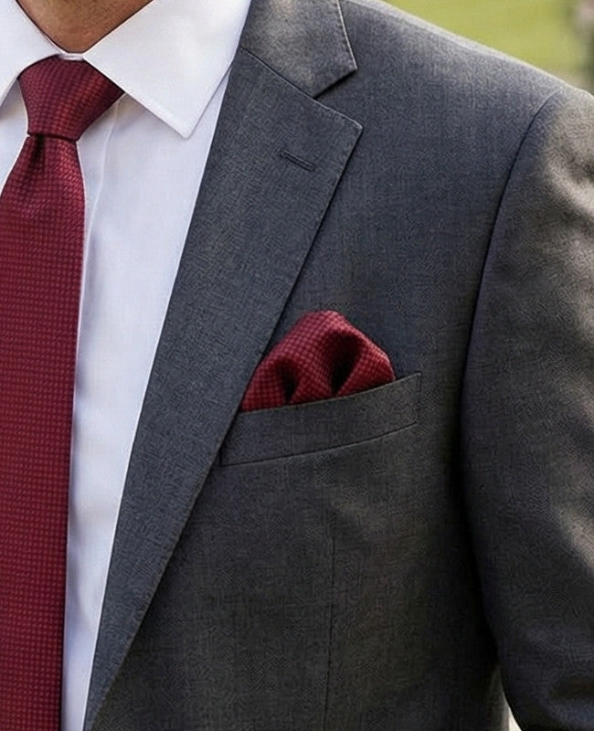 Pañuelo de bolsillo Rojo n°1 en Poliéster «Martin»
