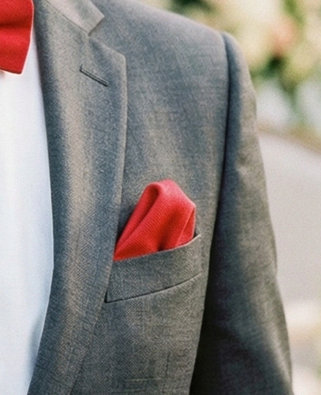 Pañuelo de bolsillo Rojo n°3 en Lino «Basile»