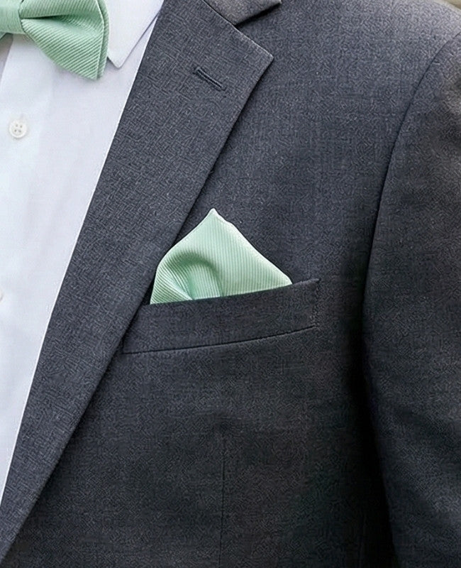 Pañuelo de bolsillo Verde n°1 en Poliéster «Lucien»