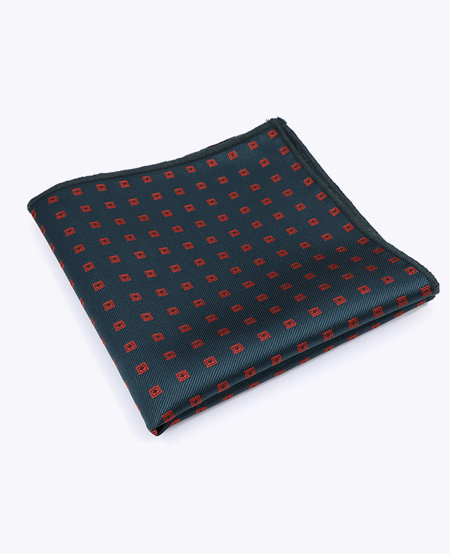 Pañuelo de bolsillo Verde Con Estampados en Poliéster «Edmond»