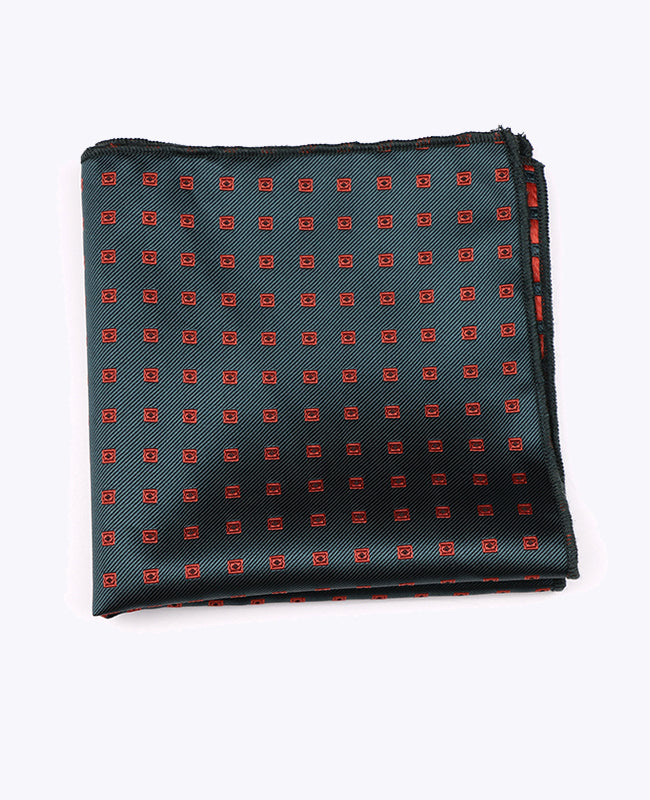 Pañuelo de bolsillo Verde Con Estampados en Poliéster «Edmond»