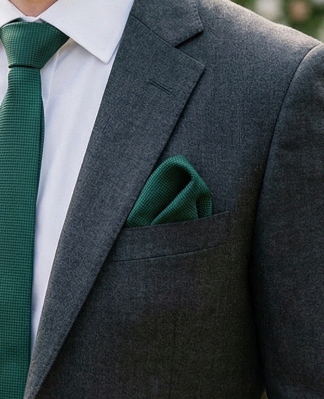 Pañuelo de bolsillo Verde n°2 en Poliéster «Martin»
