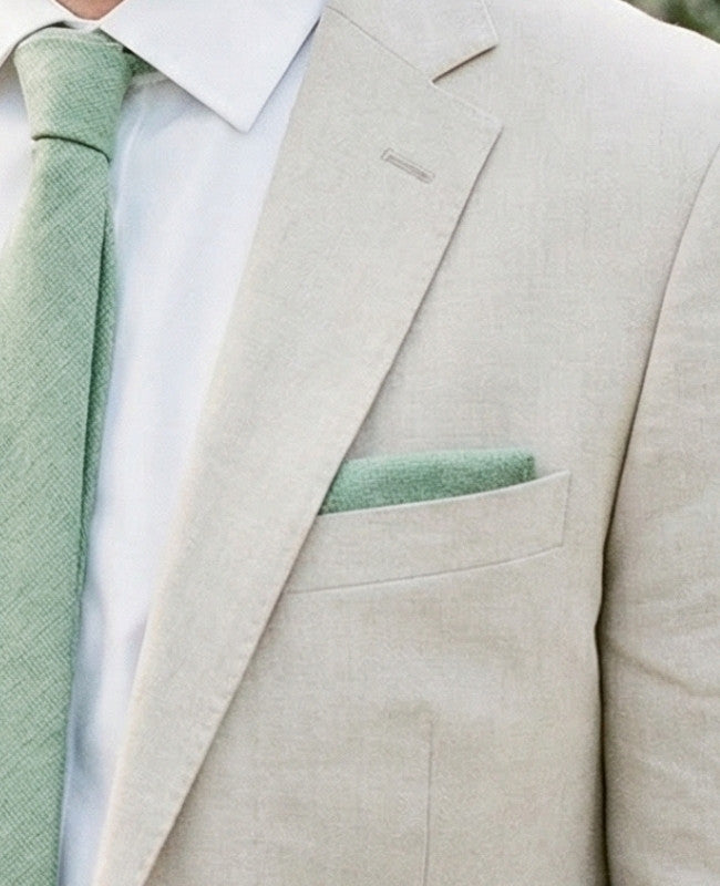 Pañuelo de bolsillo Verde n°2 en Efecto Terciopelo «Simon»