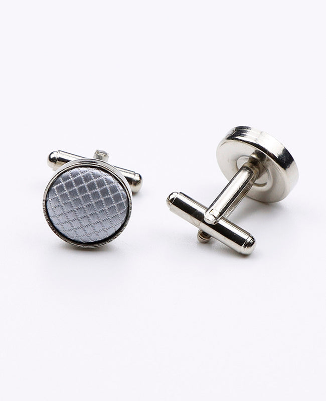 Boutons de Manchette Gris n°1 en Polyester | Martin - Unipap's