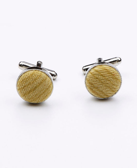 Boutons de Manchette Jaune n°1 en Polyester | Augustin - Unipap's