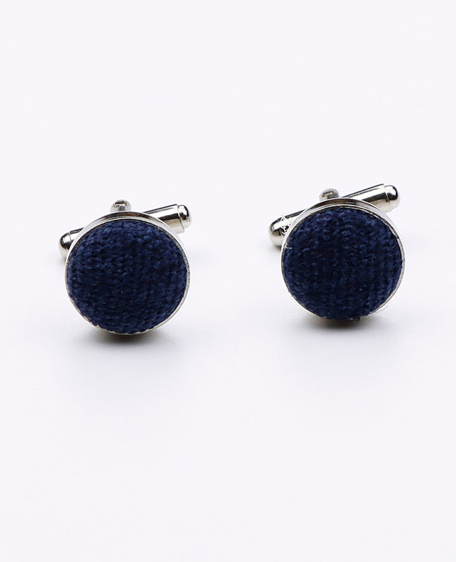 Boutons de Manchette Bleu n°1 en Effet Velours | Simon - Unipap's