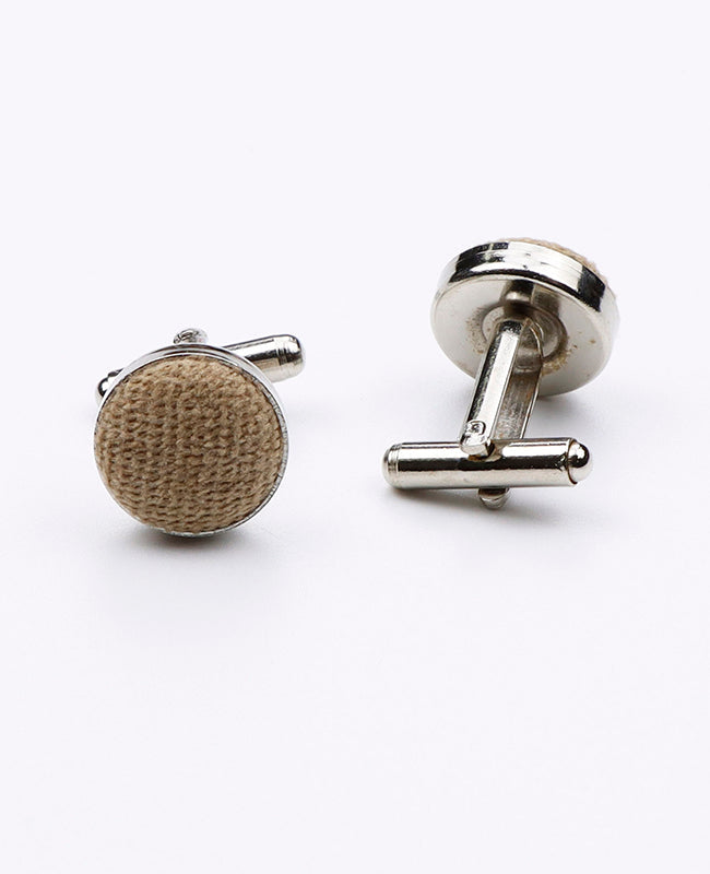 Boutons de Manchette Marron n°3 en Effet Velours | Simon - Unipap's