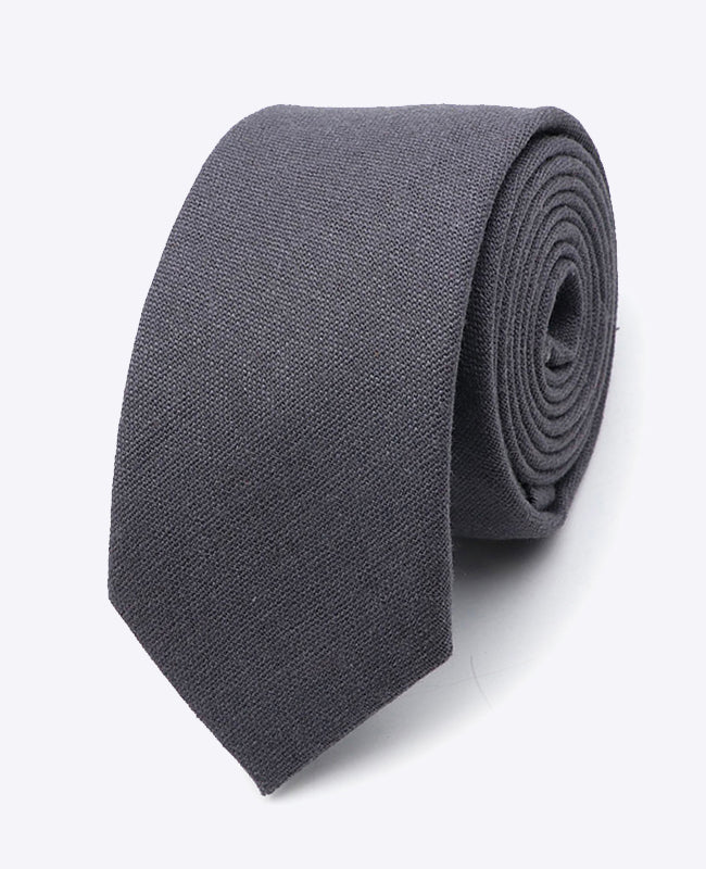 Cravate Gris Homme en Lin | Basile - Unipap's