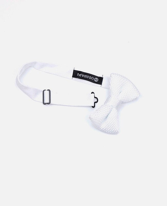 Noeud Papillon Blanc Enfant en Tricot