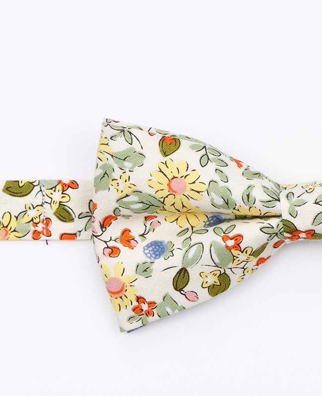 Noeud Papillon Liberty Blanc n°5 Homme en Coton | Charles - Unipap's