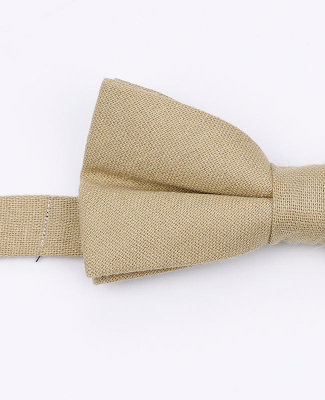 Noeud Papillon Beige n°1 Homme en Lin | Basile - Unipap's