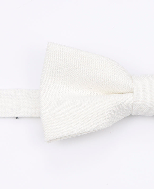 Noeud Papillon Blanc n°1 Homme en Lin | Basile - Unipap's