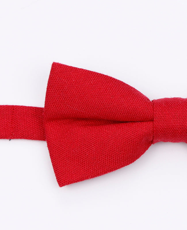 Noeud Papillon Rouge n°3 Homme en Lin | Basile - Unipap's