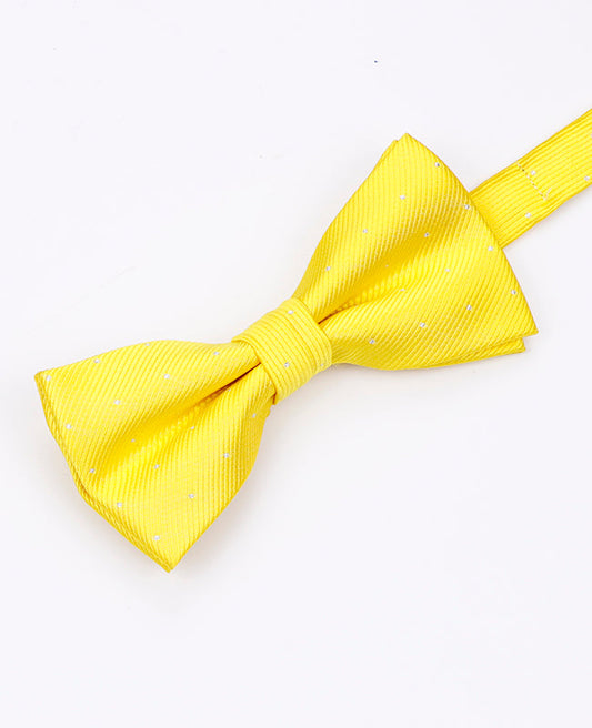 Noeud Papillon Jaune n°1 à Pois Homme en Polyester | Georges - Unipap's