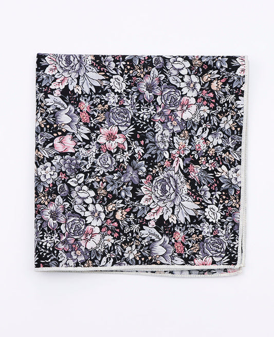Pochette de Costume Liberty Noir n°2 en Coton | Gaspard - Unipap's