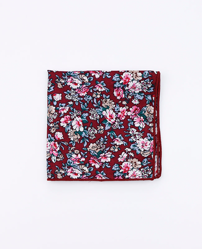 Pochette de Costume Liberty Rouge en Coton | Charles - Unipap's