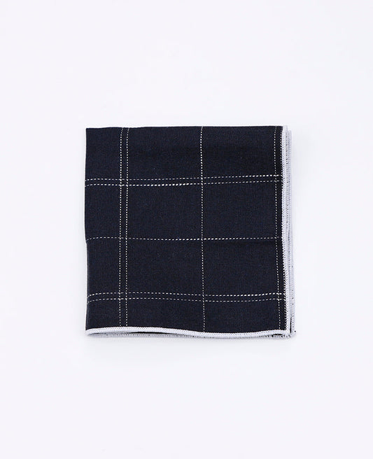 Pochette de Costume Tartan Noir n°1 en Coton | Marcel - Unipap's